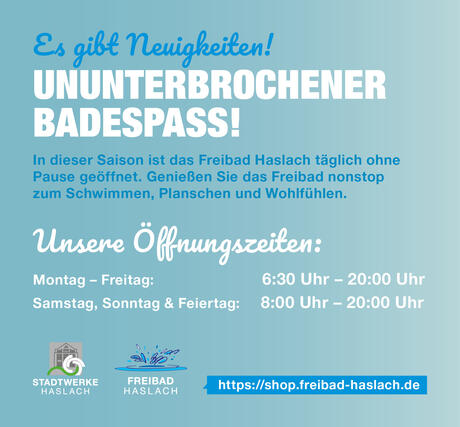 Es gibt Neuigkeiten aus dem Freibad